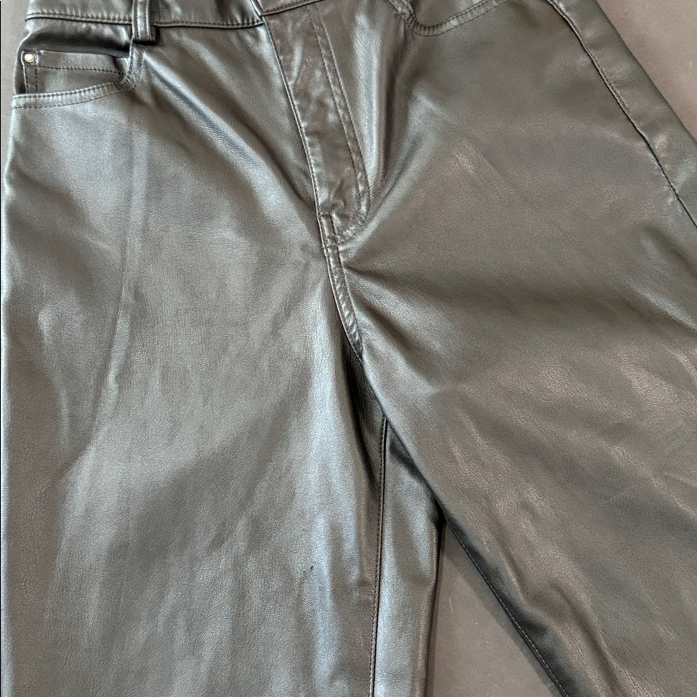 Zara Black Leather Pants 2 - Picture 15 of 16